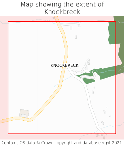 Map showing extent of Knockbreck as bounding box