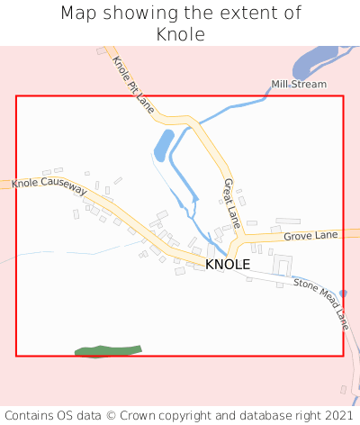 Map showing extent of Knole as bounding box