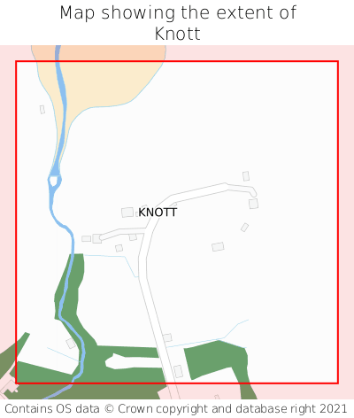 Map showing extent of Knott as bounding box