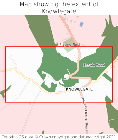 Map showing extent of Knowlegate as bounding box