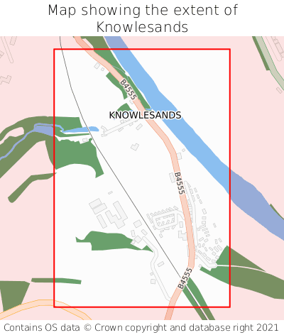 Map showing extent of Knowlesands as bounding box