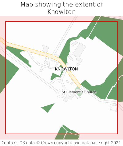Map showing extent of Knowlton as bounding box