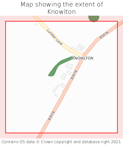 Map showing extent of Knowlton as bounding box