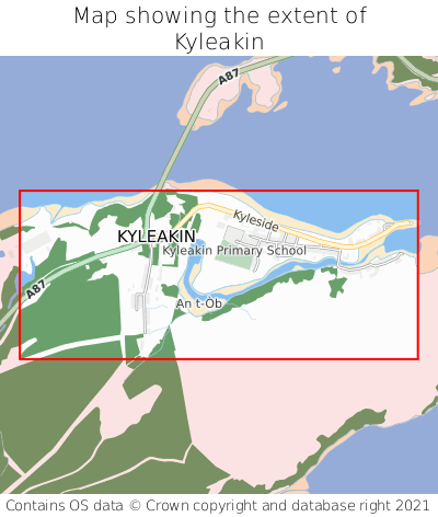 Map showing extent of Kyleakin as bounding box