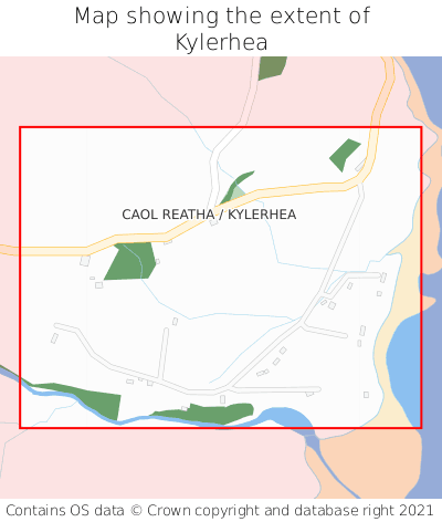Map showing extent of Kylerhea as bounding box