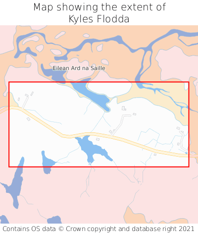 Map showing extent of Kyles Flodda as bounding box
