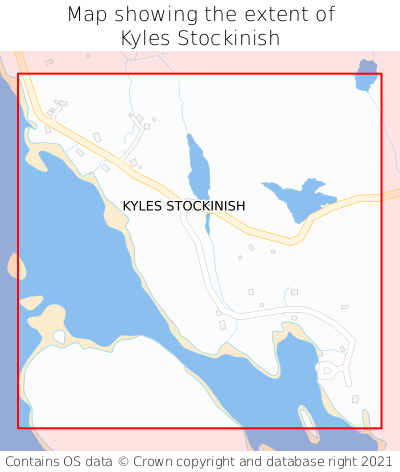 Map showing extent of Kyles Stockinish as bounding box