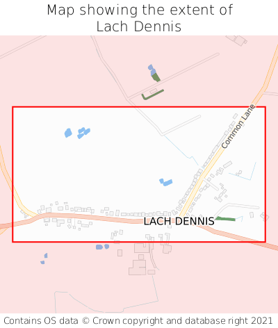 Map showing extent of Lach Dennis as bounding box