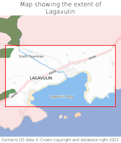 Map showing extent of Lagavulin as bounding box