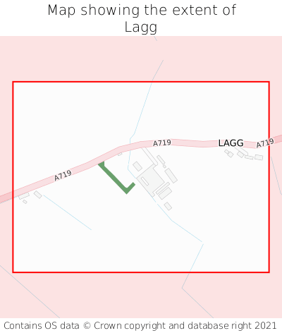 Map showing extent of Lagg as bounding box
