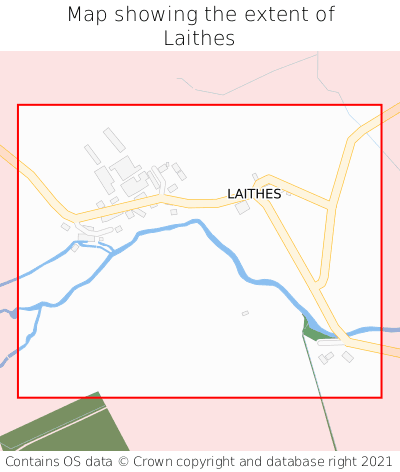 Map showing extent of Laithes as bounding box