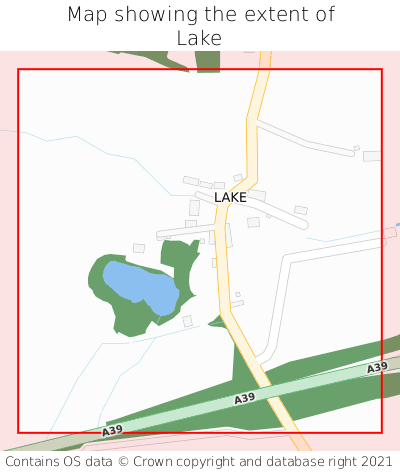 Map showing extent of Lake as bounding box