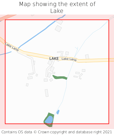 Map showing extent of Lake as bounding box