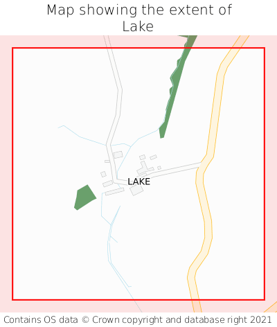 Map showing extent of Lake as bounding box