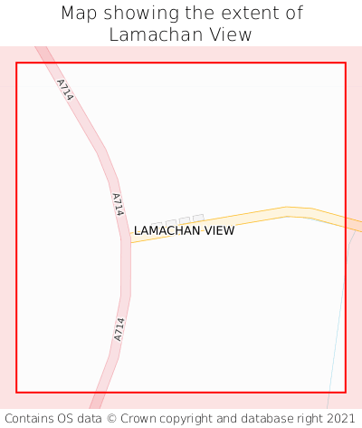 Map showing extent of Lamachan View as bounding box