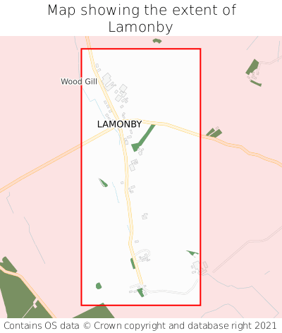 Map showing extent of Lamonby as bounding box