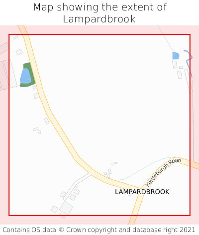 Map showing extent of Lampardbrook as bounding box