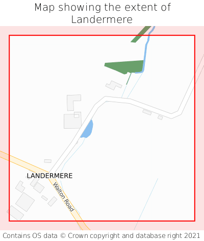 Map showing extent of Landermere as bounding box