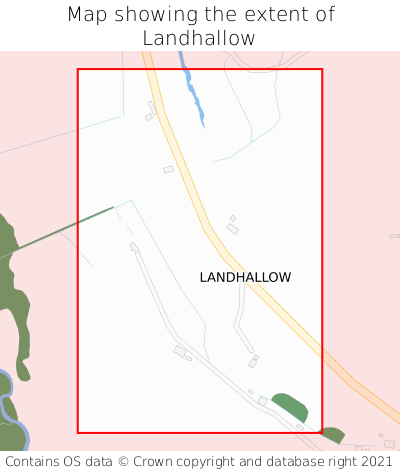 Map showing extent of Landhallow as bounding box
