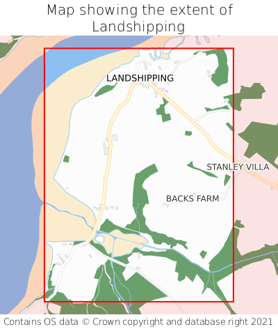 Map showing extent of Landshipping as bounding box