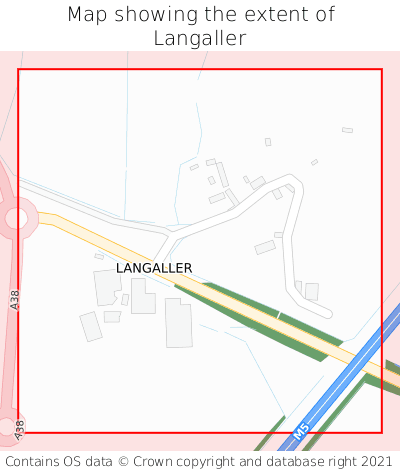 Map showing extent of Langaller as bounding box