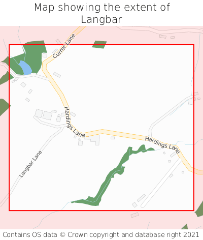 Map showing extent of Langbar as bounding box