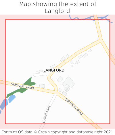 Map showing extent of Langford as bounding box