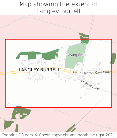 Map showing extent of Langley Burrell as bounding box