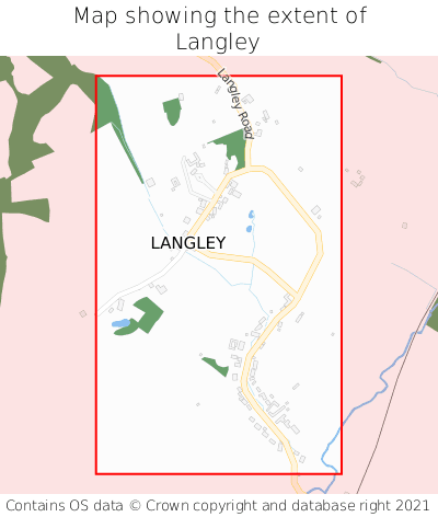 Map showing extent of Langley as bounding box