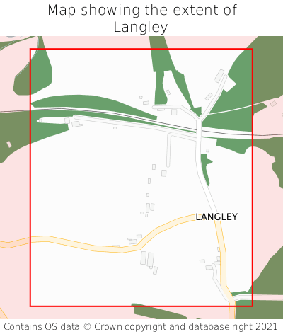 Map showing extent of Langley as bounding box