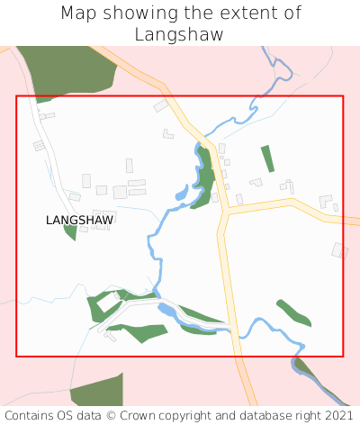 Map showing extent of Langshaw as bounding box