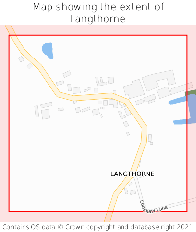 Map showing extent of Langthorne as bounding box