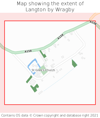 Map showing extent of Langton by Wragby as bounding box
