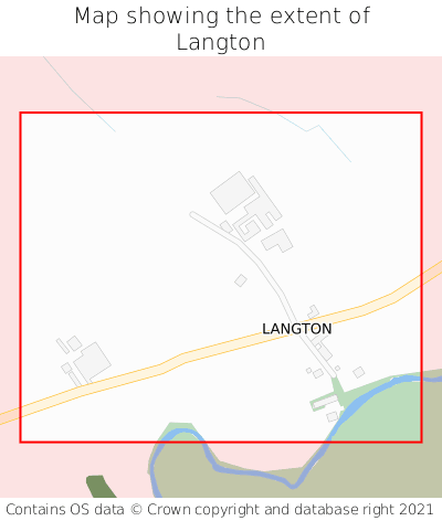 Map showing extent of Langton as bounding box