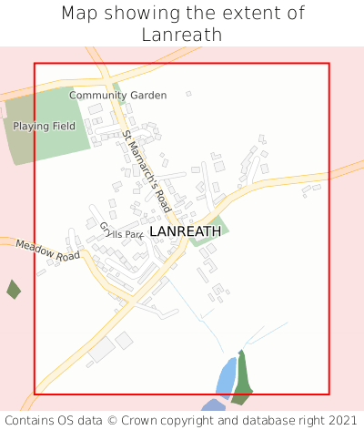 Map showing extent of Lanreath as bounding box