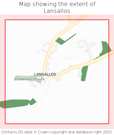Map showing extent of Lansallos as bounding box
