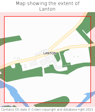 Map showing extent of Lanton as bounding box