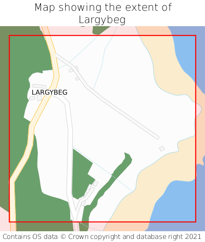 Map showing extent of Largybeg as bounding box
