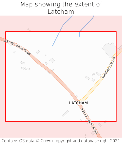 Map showing extent of Latcham as bounding box