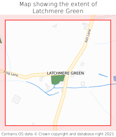 Map showing extent of Latchmere Green as bounding box