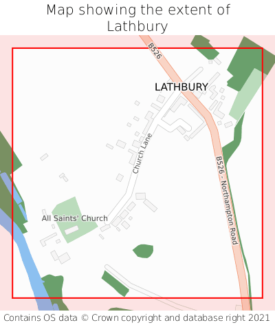 Map showing extent of Lathbury as bounding box