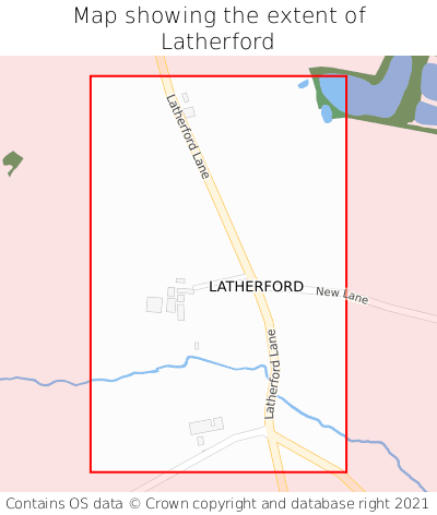 Map showing extent of Latherford as bounding box