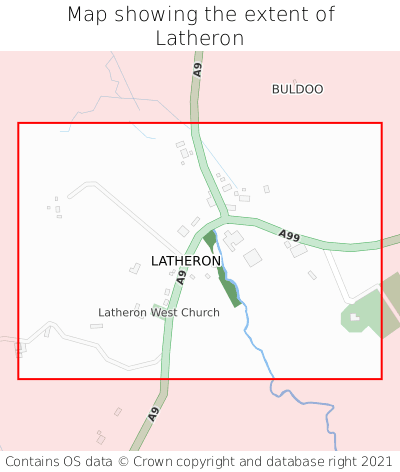 Map showing extent of Latheron as bounding box