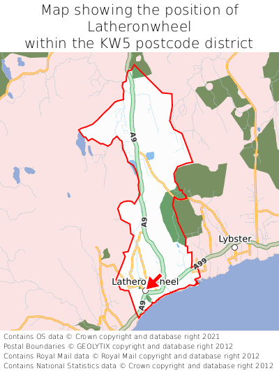 Map showing location of Latheronwheel within KW5