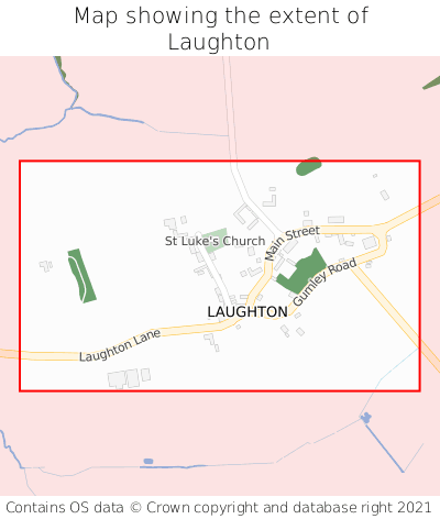 Map showing extent of Laughton as bounding box