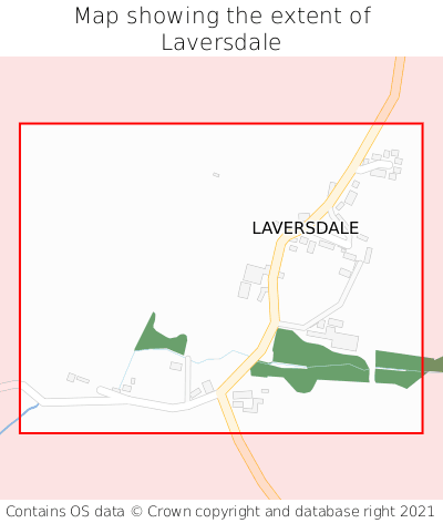 Map showing extent of Laversdale as bounding box