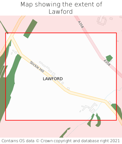 Map showing extent of Lawford as bounding box