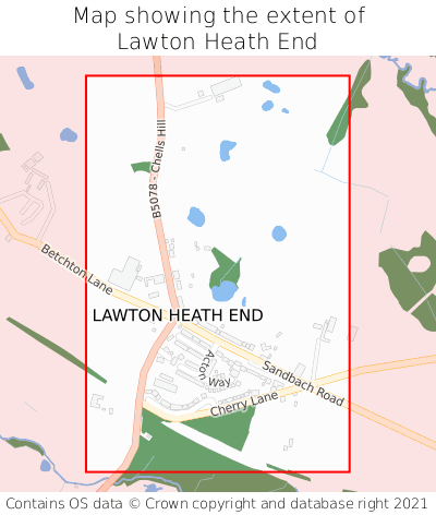 Map showing extent of Lawton Heath End as bounding box