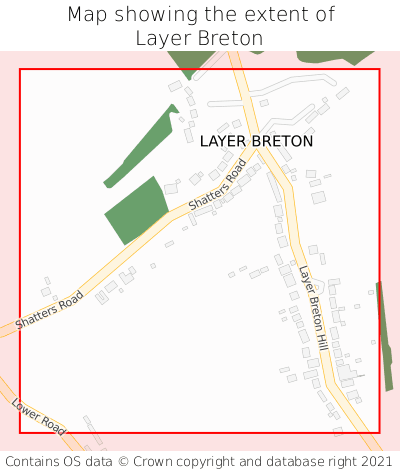 Map showing extent of Layer Breton as bounding box