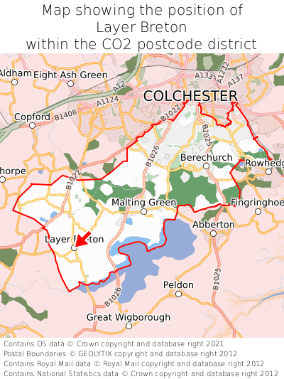 Map showing location of Layer Breton within CO2